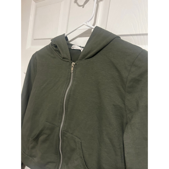 NWOT Beautees Grey Full-zip hooded Sweatshirt Jacket Sz. L-14 - Picture 3 of 7